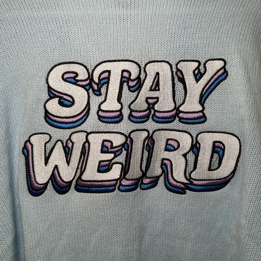 NWOT Her Universe Disney Stitch Stay Weird Ladies Embroidered Cardigan - Picture 12 of 12